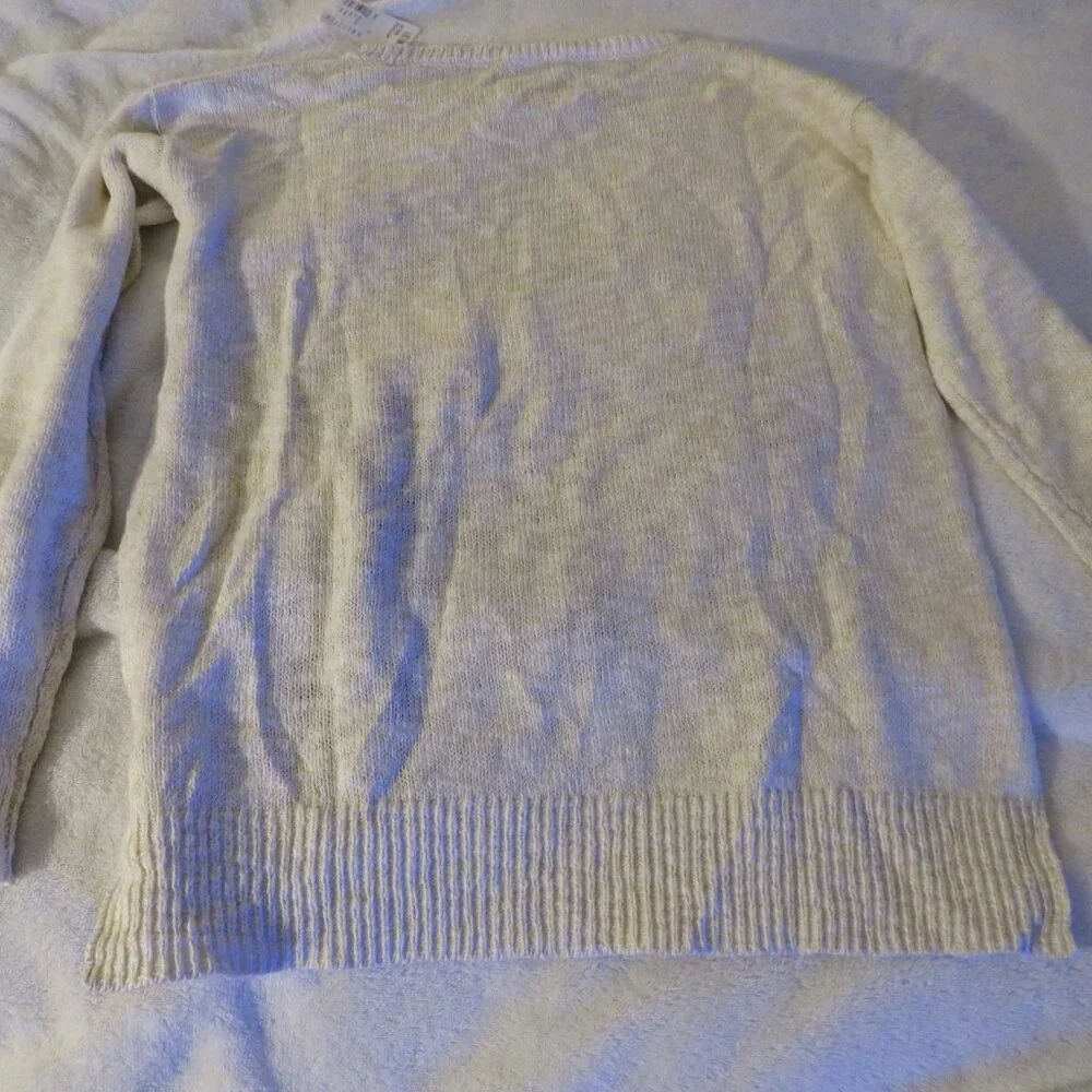 Justice Cream Owl Sweater  Long Sleeve  Sweater  Size 12 - Picture 5 of 5